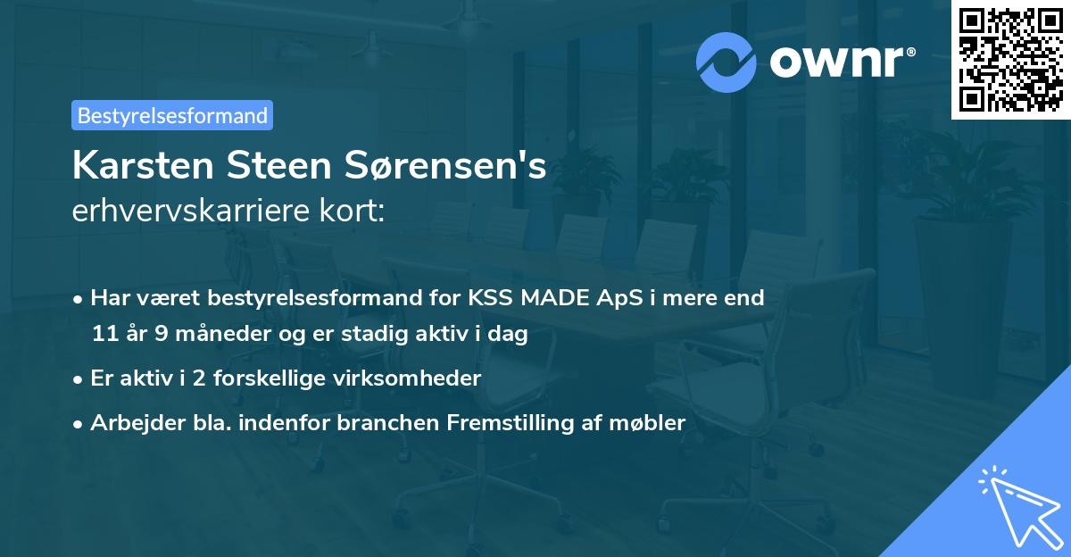 Karsten Steen Sørensen's erhvervskarriere kort