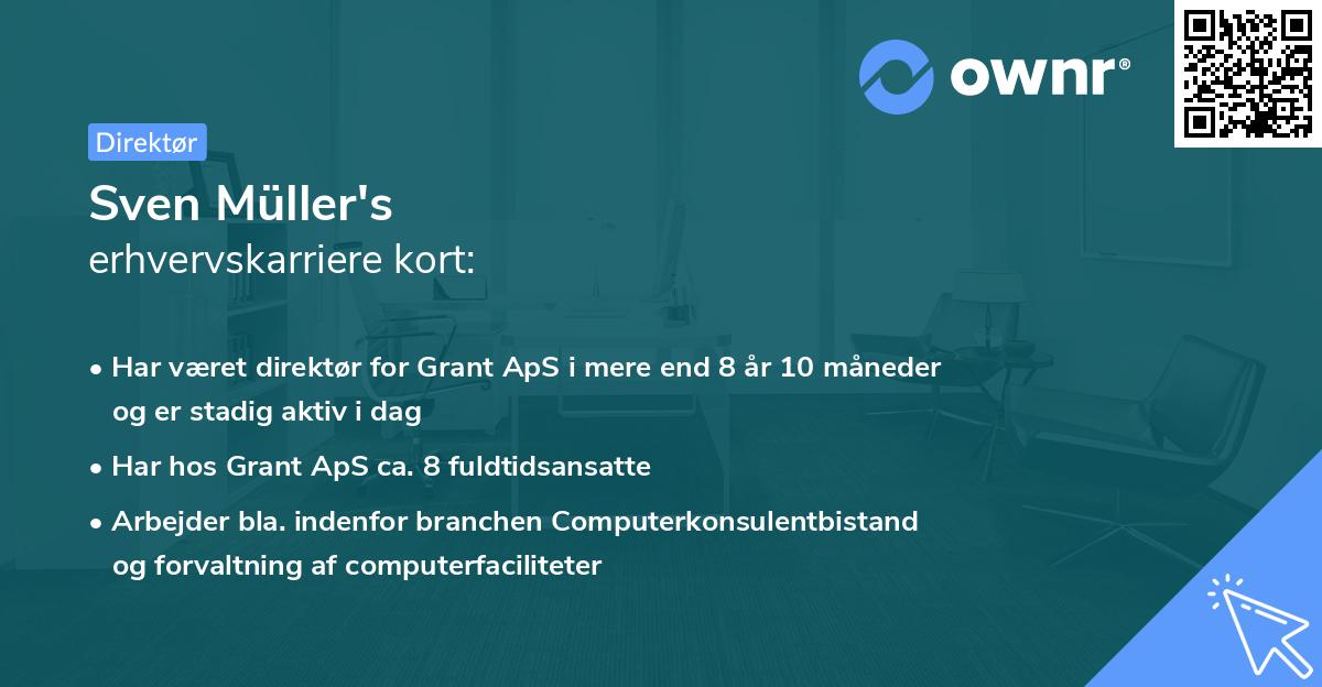 Sven Müller's erhvervskarriere kort