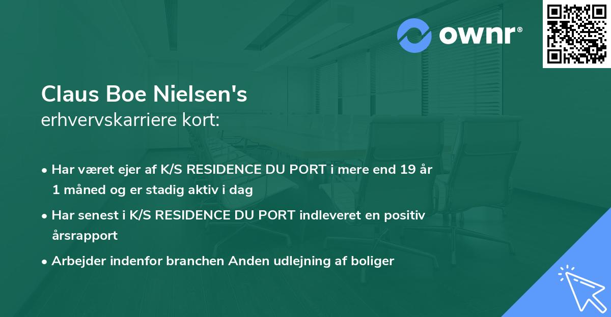 Claus Boe Nielsen's erhvervskarriere kort