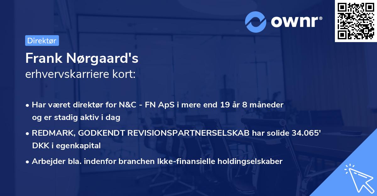 Frank Nørgaard's erhvervskarriere kort