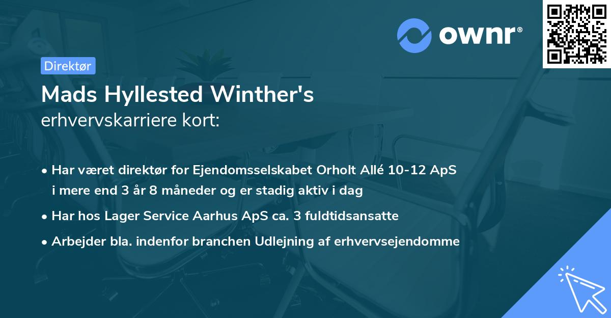 Mads Hyllested Winther's erhvervskarriere kort
