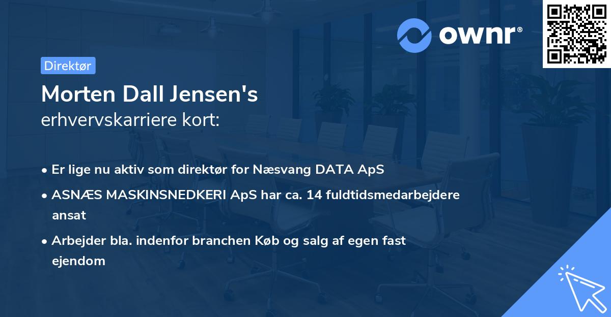 Morten Dall Jensen's erhvervskarriere kort