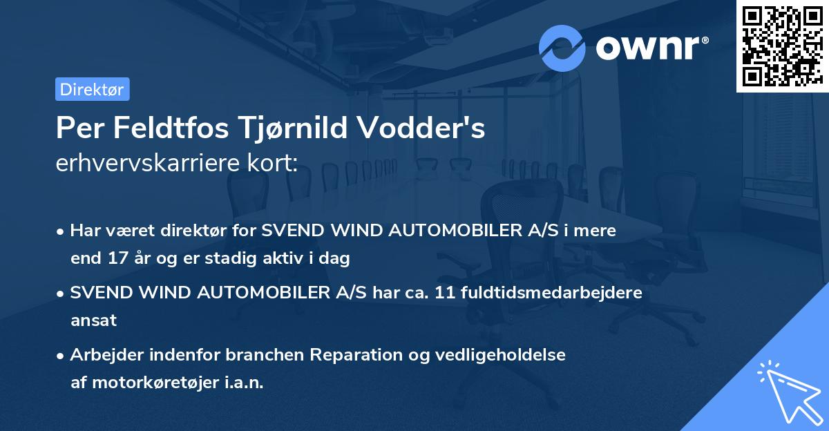 Per Feldtfos Tjørnild Vodder's erhvervskarriere kort