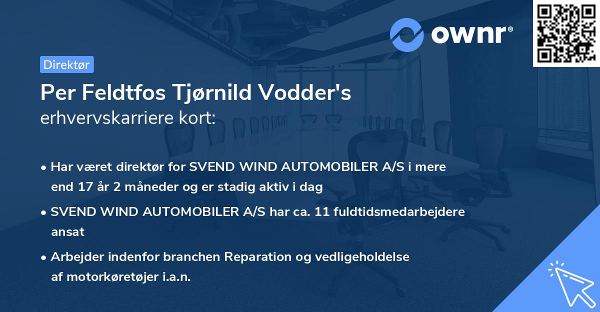 Per Feldtfos Tjørnild Vodder's erhvervskarriere kort