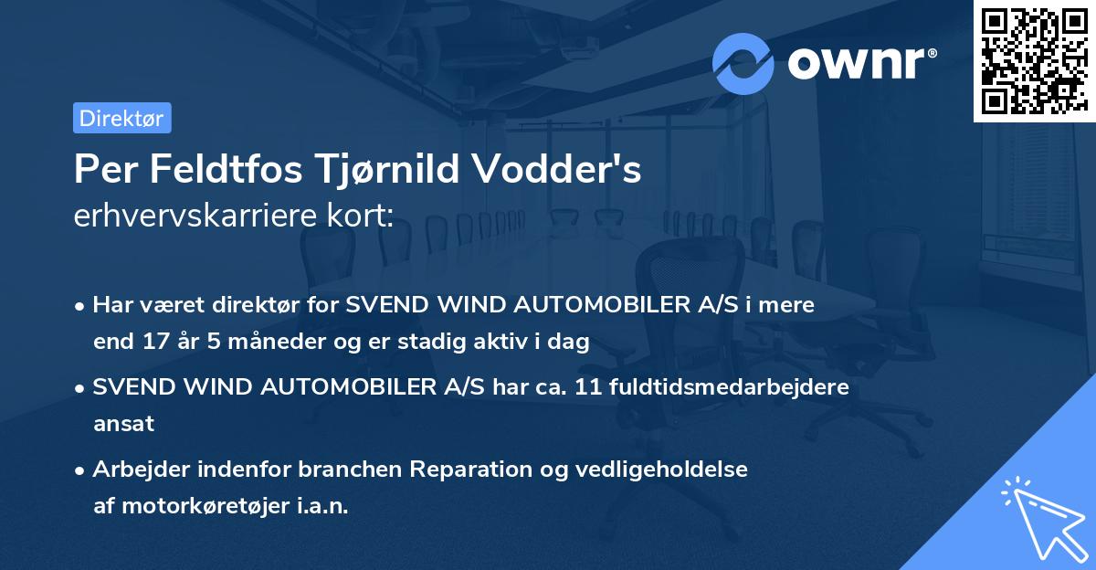 Per Feldtfos Tjørnild Vodder's erhvervskarriere kort