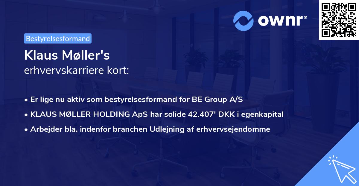 Klaus Møller's erhvervskarriere kort
