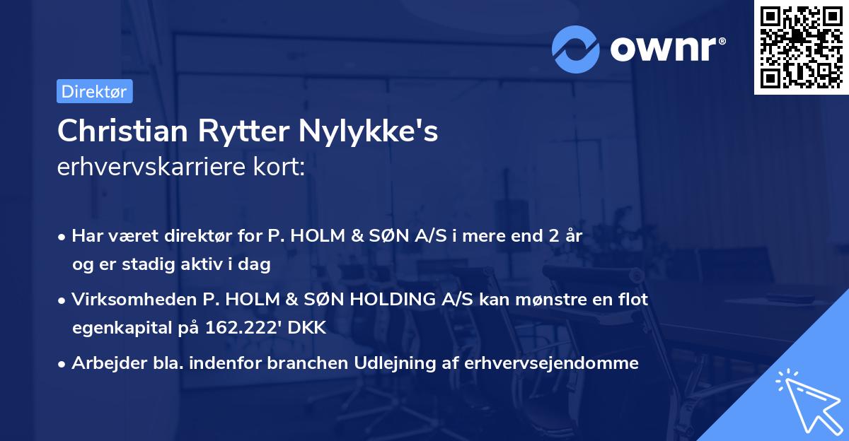 Christian Rytter Nylykke's erhvervskarriere kort