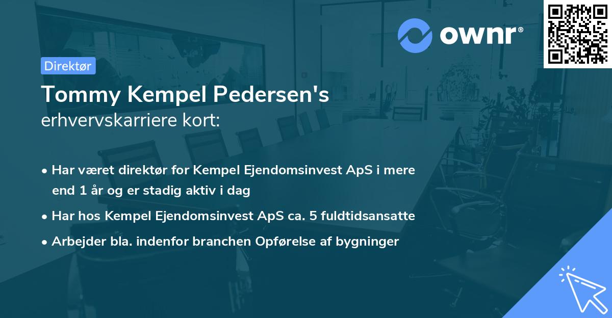 Tommy Kempel Pedersen's erhvervskarriere kort