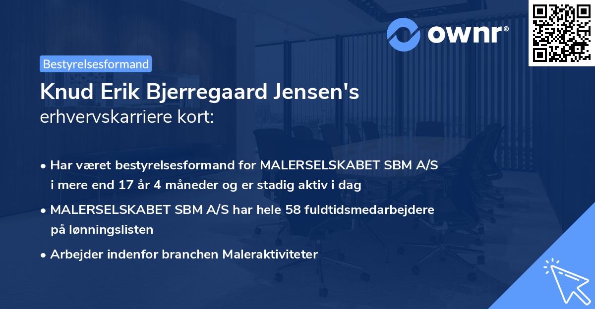 Knud Erik Bjerregaard Jensen's erhvervskarriere kort