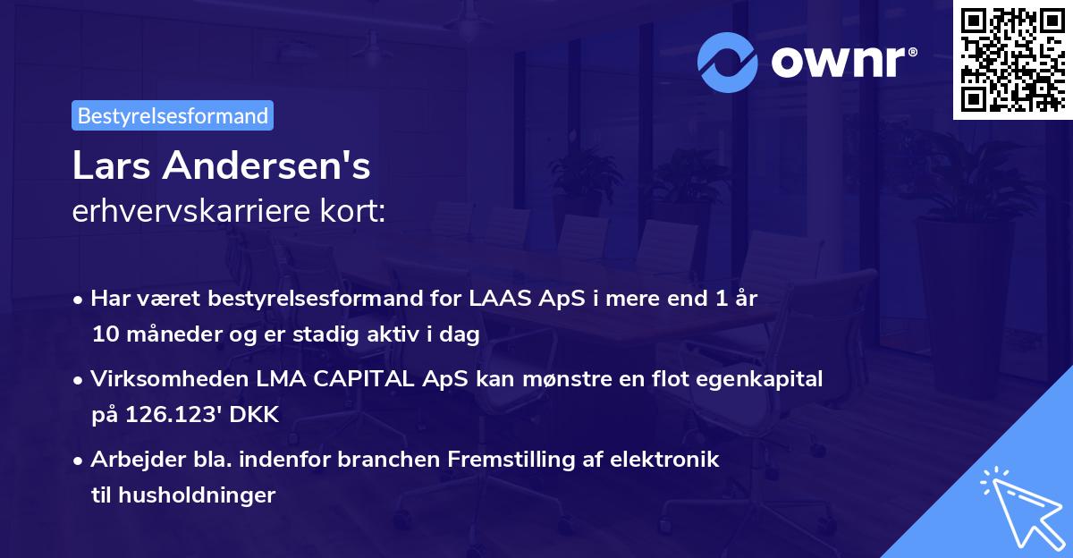 Lars Andersen's erhvervskarriere kort