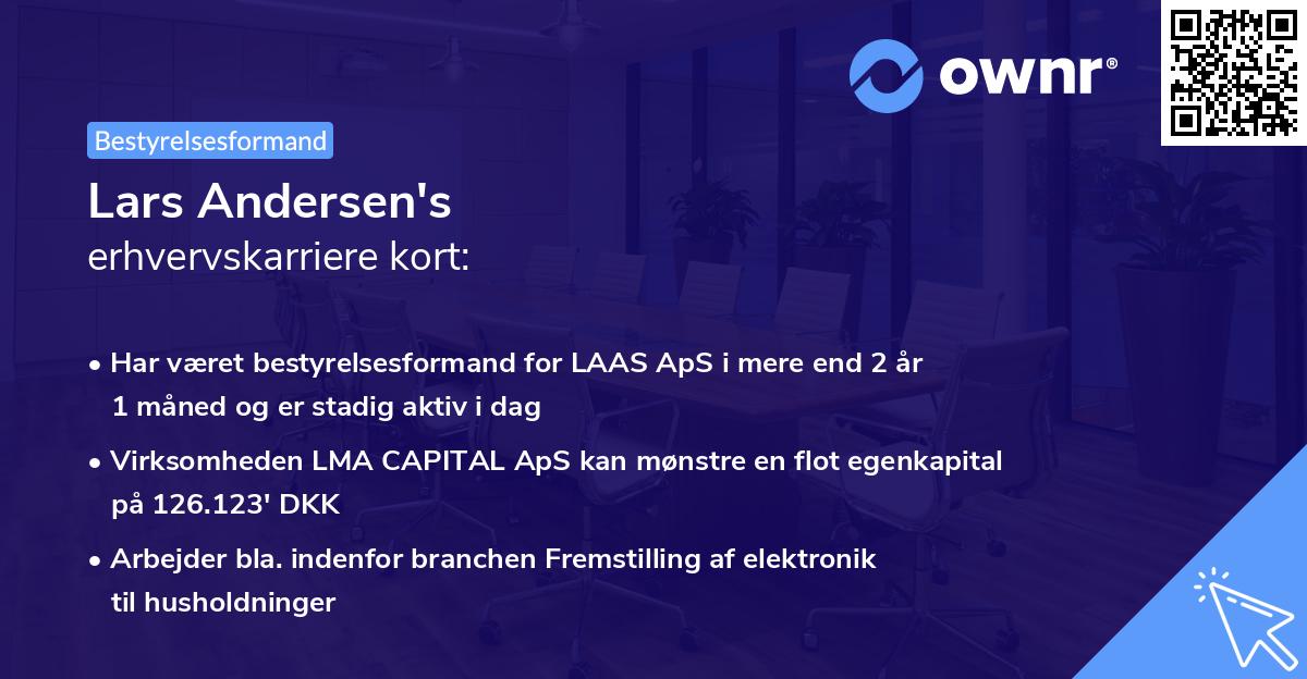 Lars Andersen's erhvervskarriere kort