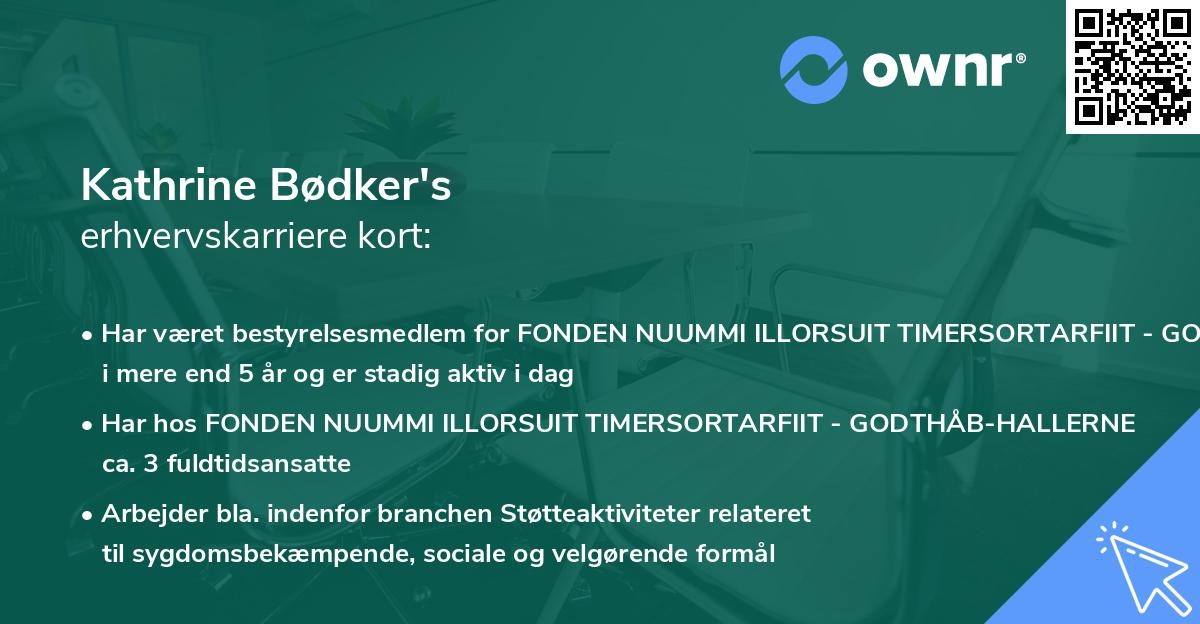 Kathrine Bødker's erhvervskarriere kort