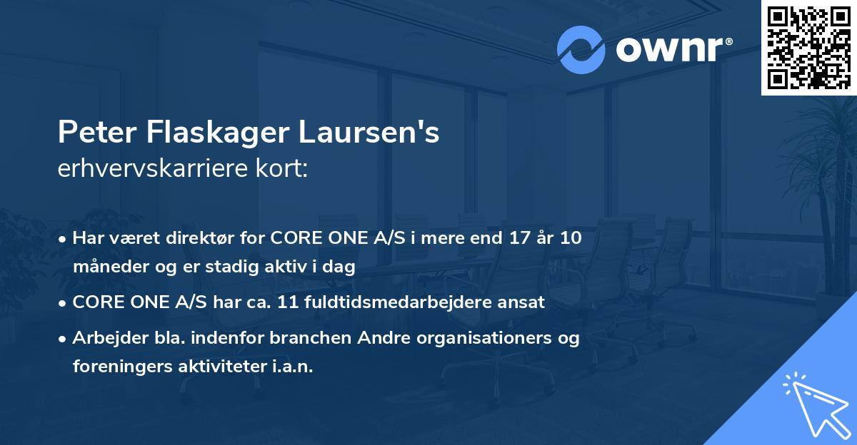 Peter Flaskager Laursen's erhvervskarriere kort