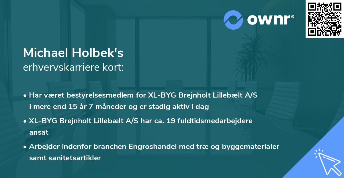 Michael Holbek's erhvervskarriere kort