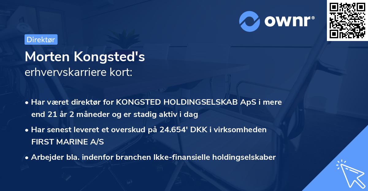 Morten Kongsted's erhvervskarriere kort