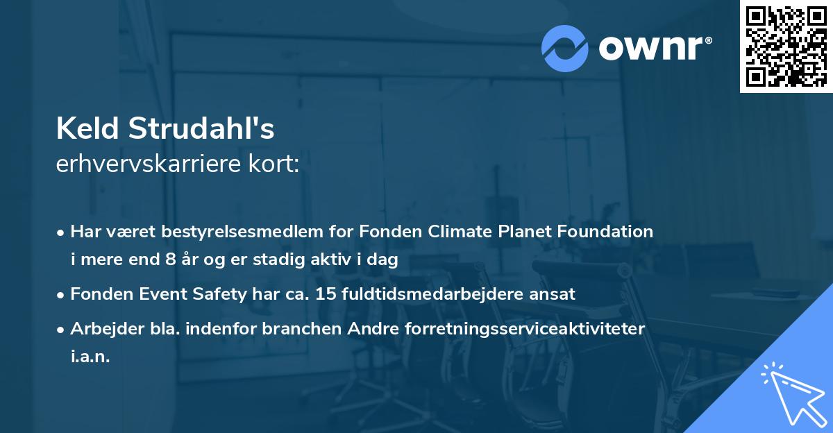 Keld Strudahl's erhvervskarriere kort