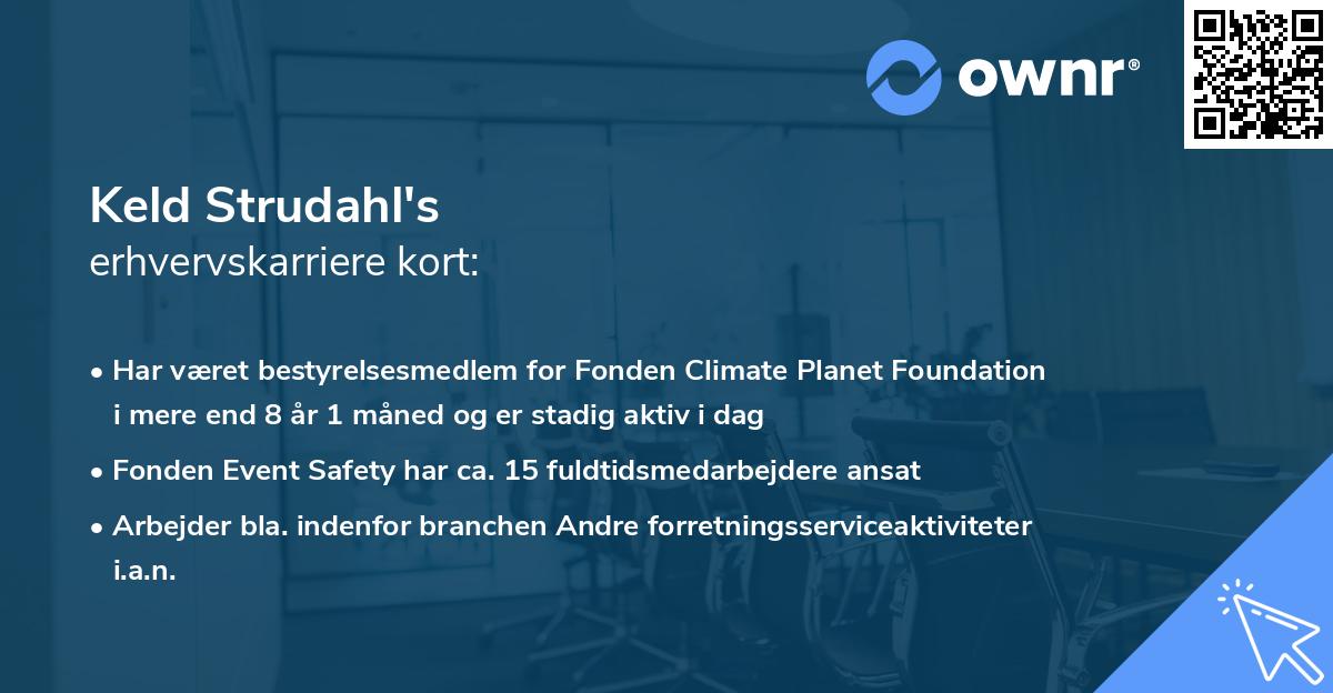 Keld Strudahl's erhvervskarriere kort