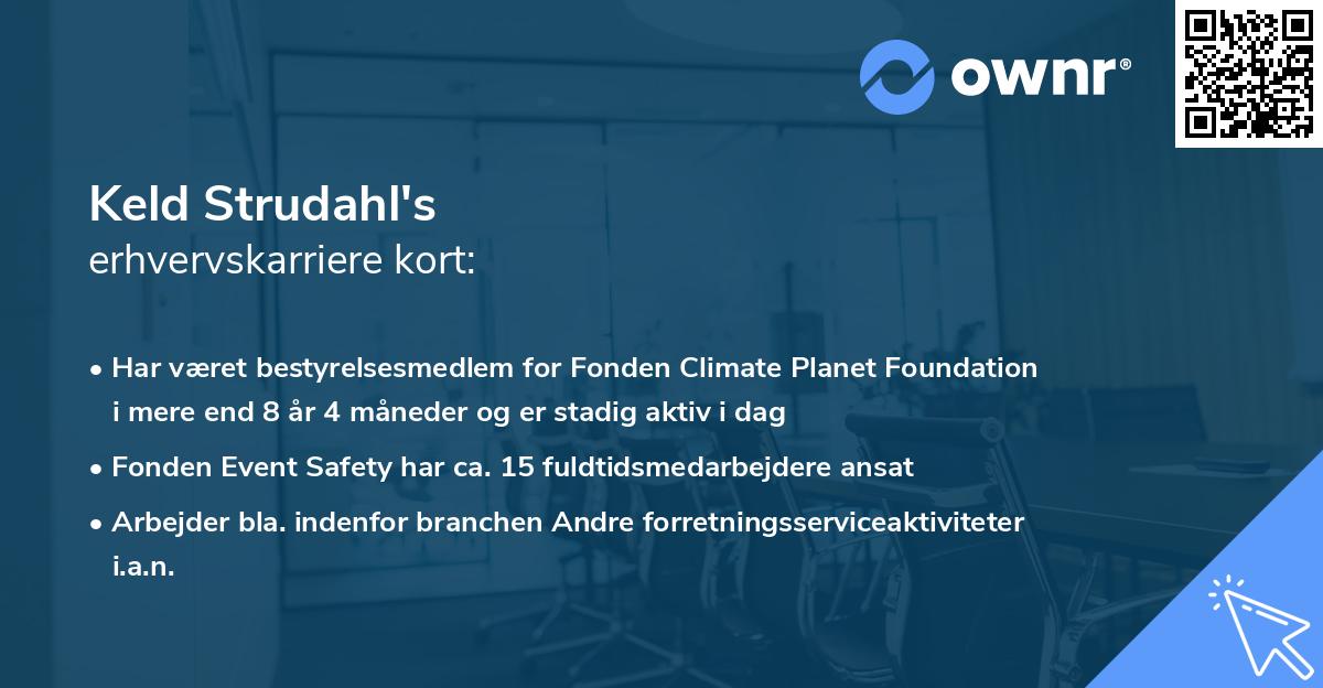 Keld Strudahl's erhvervskarriere kort