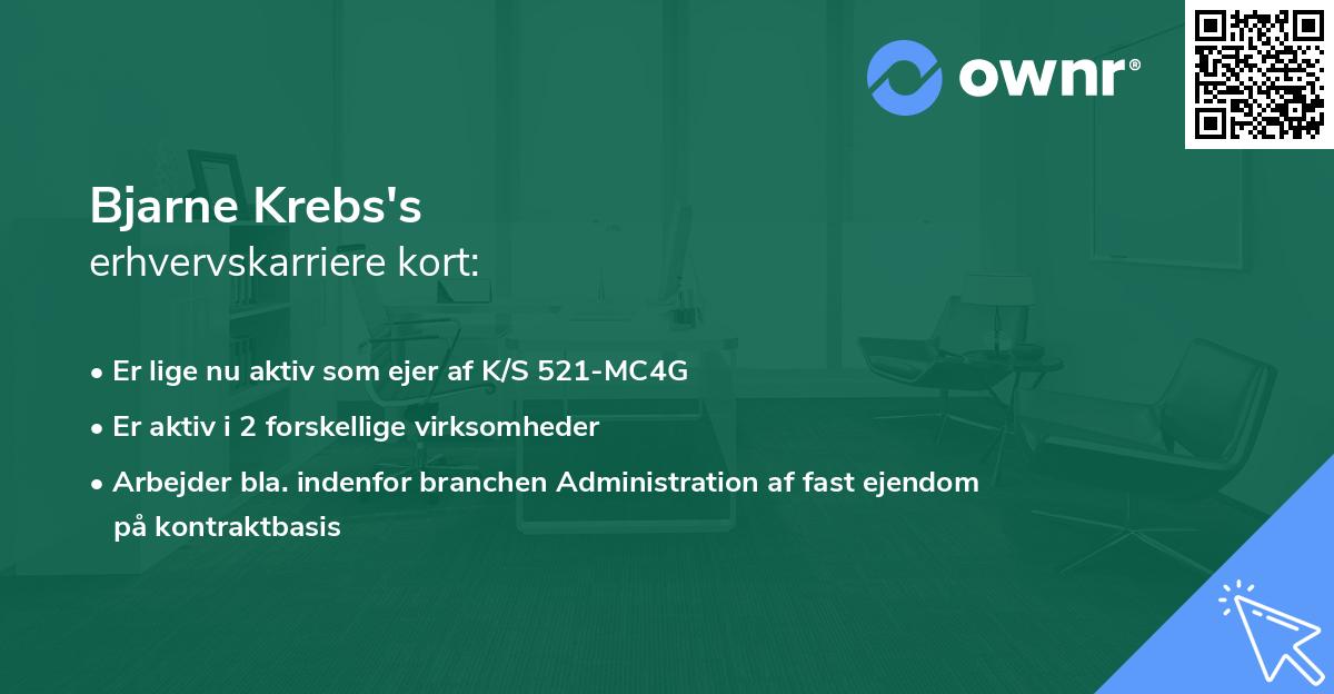 Bjarne Krebs's erhvervskarriere kort