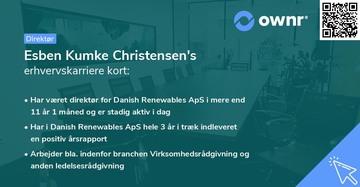 Esben Kumke Christensen's erhvervskarriere kort