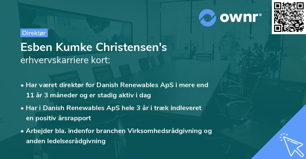 Esben Kumke Christensen's erhvervskarriere kort
