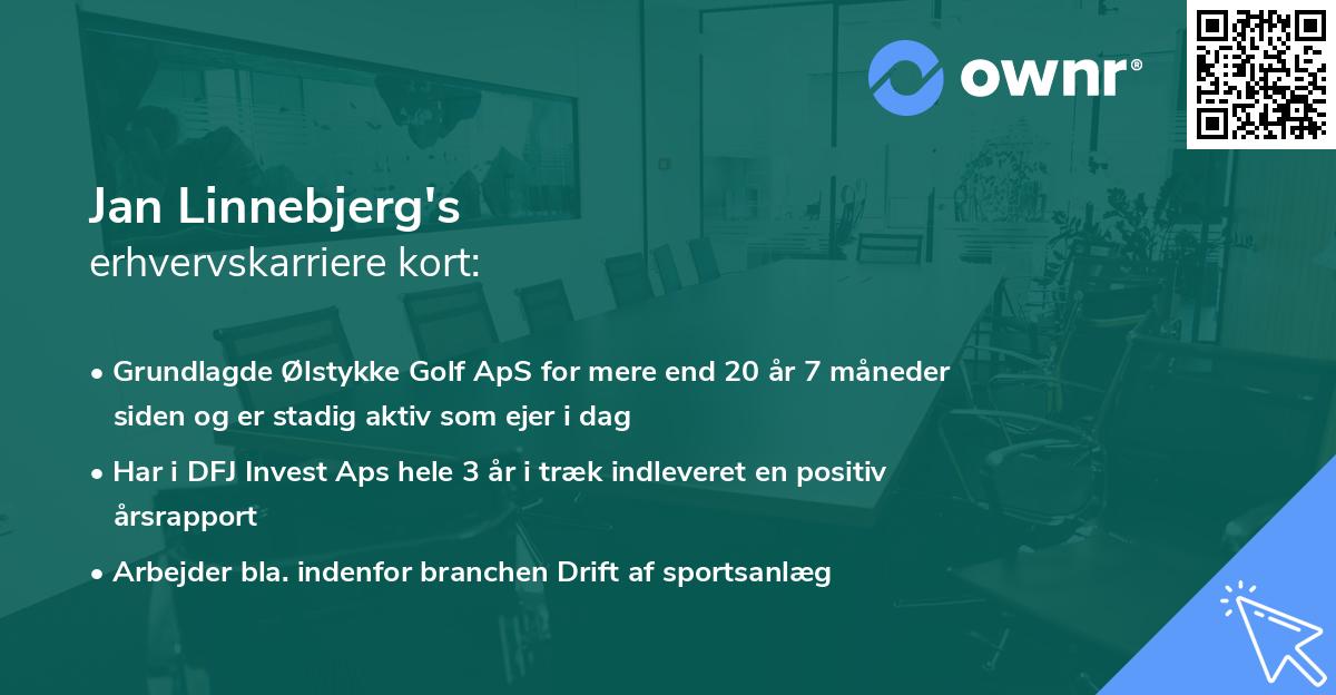Jan Linnebjerg's erhvervskarriere kort