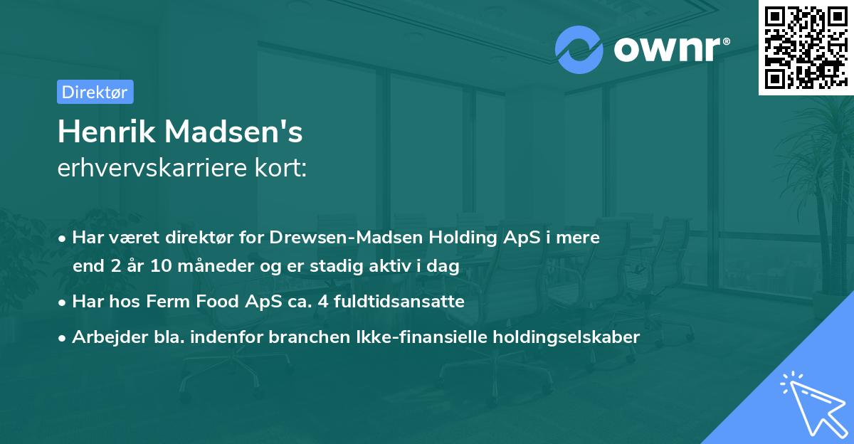 Henrik Madsen's erhvervskarriere kort