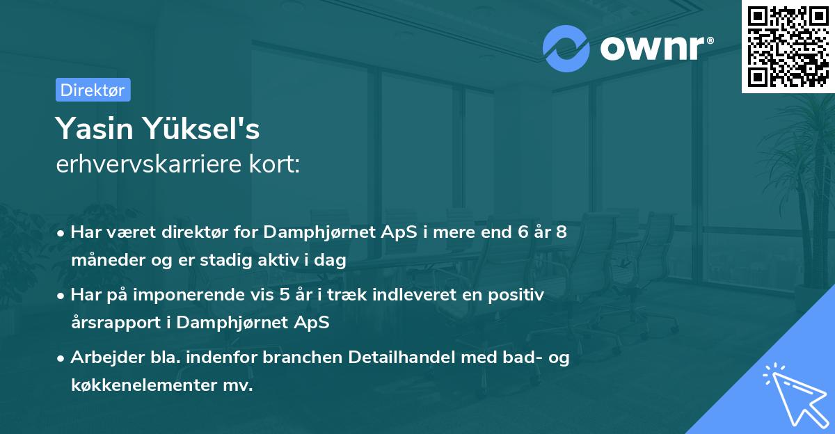 Yasin Yüksel's erhvervskarriere kort