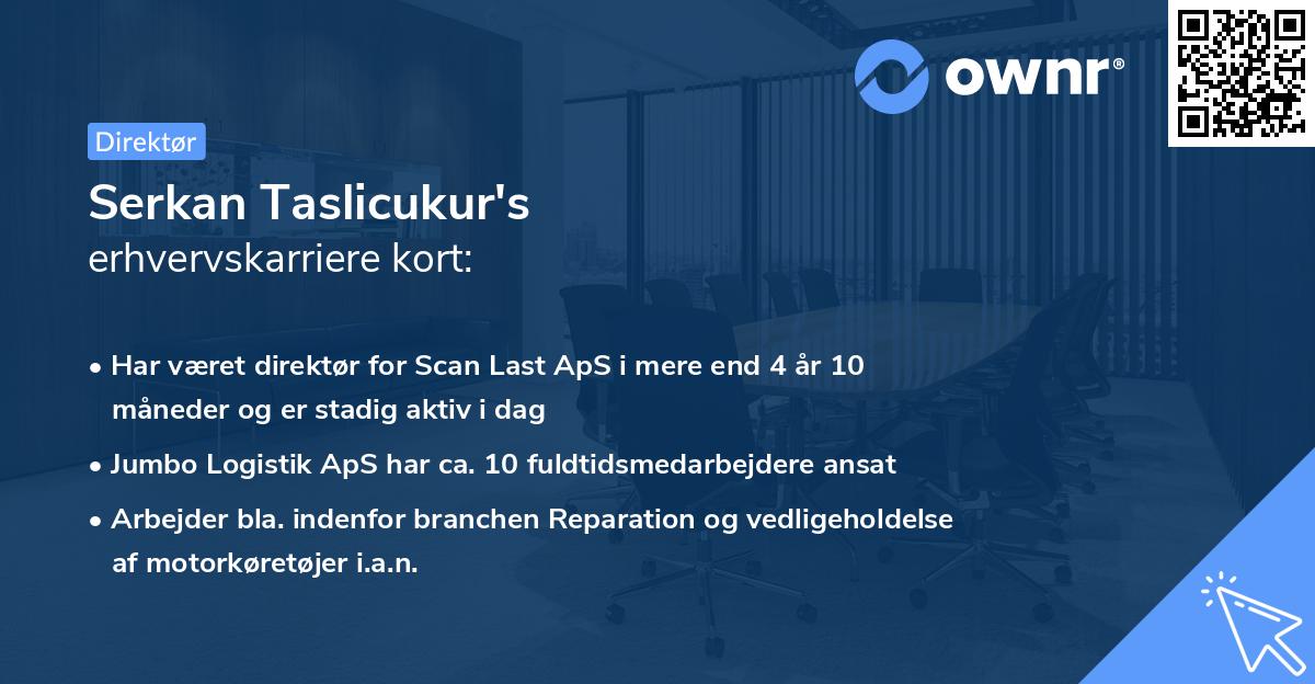 Serkan Taslicukur's erhvervskarriere kort
