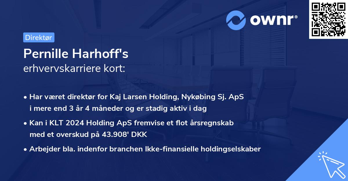 Pernille Harhoff's erhvervskarriere kort