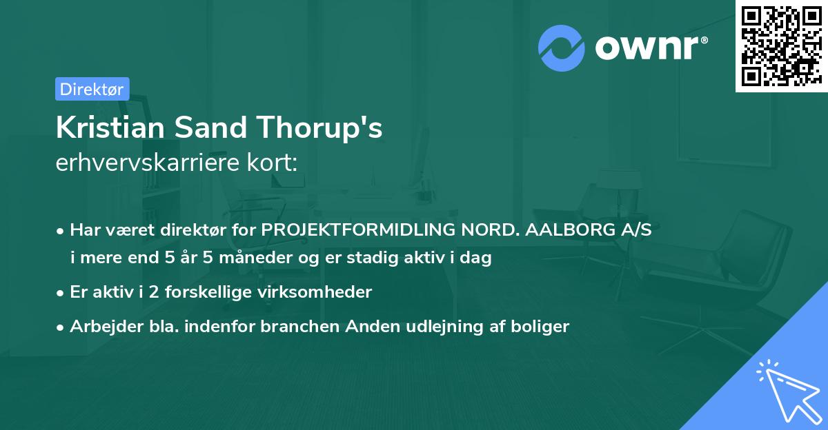 Kristian Sand Thorup's erhvervskarriere kort
