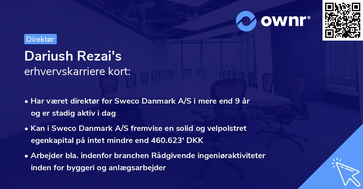 Dariush Rezai's erhvervskarriere kort