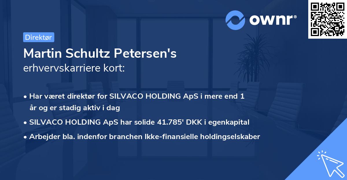 Martin Schultz Petersen's erhvervskarriere kort