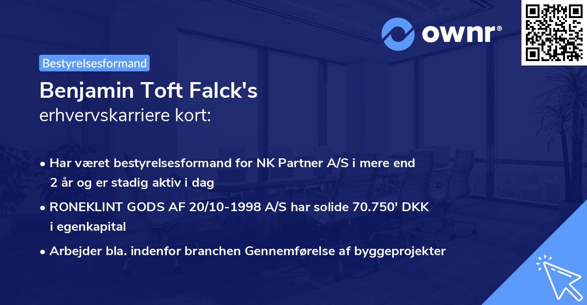 Benjamin Toft Falck's erhvervskarriere kort