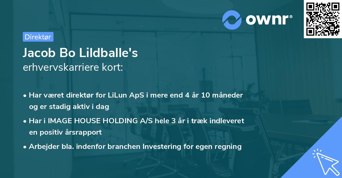 Jacob Bo Lildballe's erhvervskarriere kort