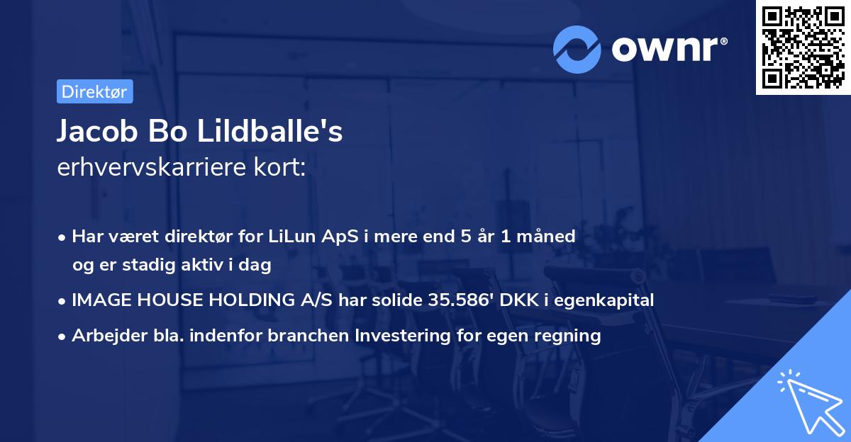 Jacob Bo Lildballe's erhvervskarriere kort