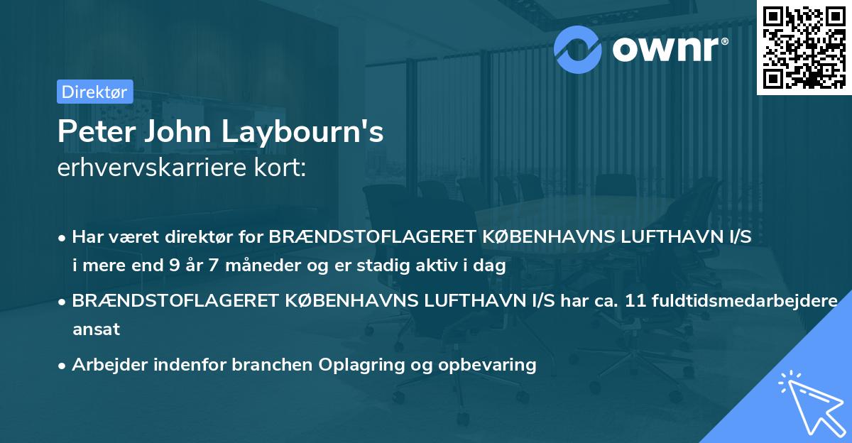 Peter John Laybourn's erhvervskarriere kort