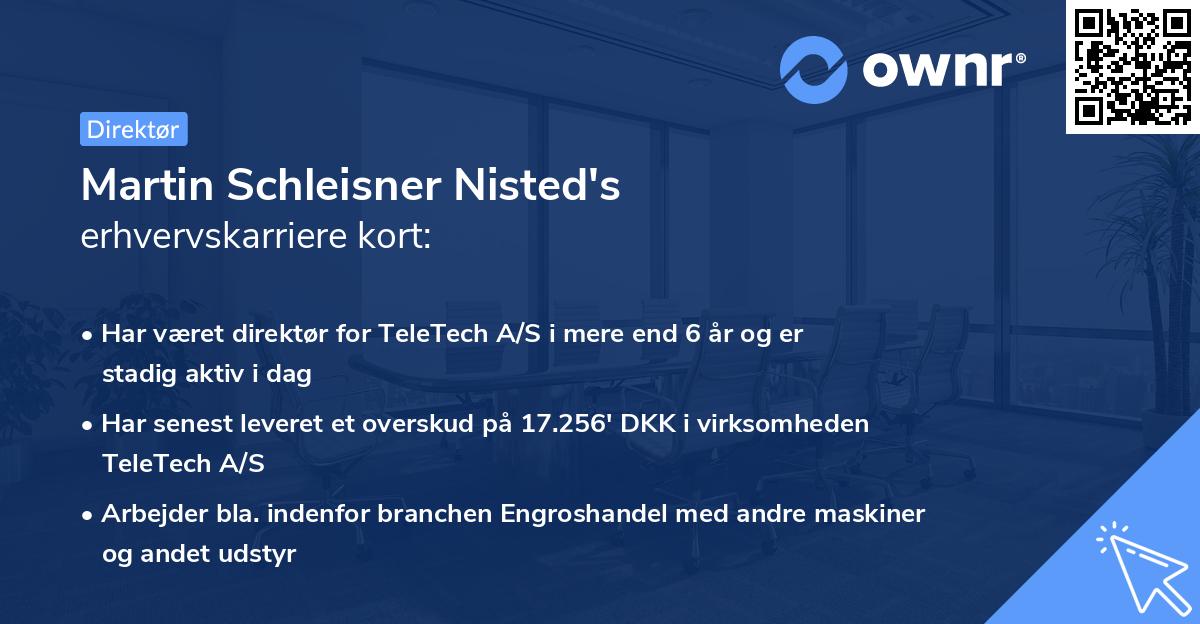 Martin Schleisner Nisted's erhvervskarriere kort