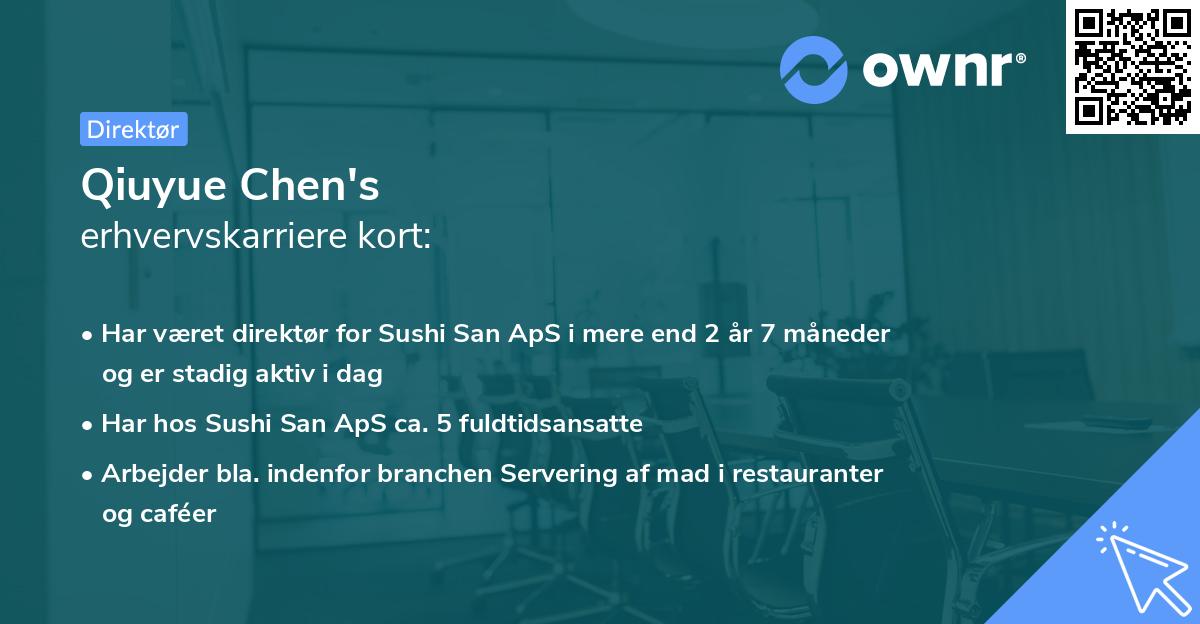 Qiuyue Chen's erhvervskarriere kort