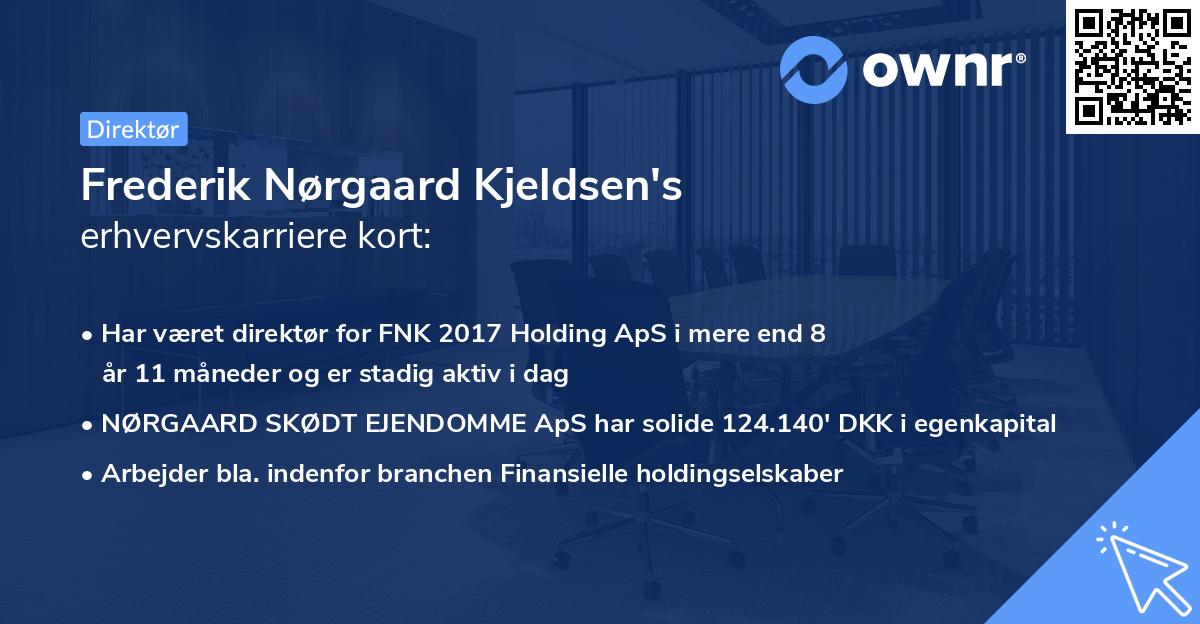 Frederik Nørgaard Kjeldsen's erhvervskarriere kort