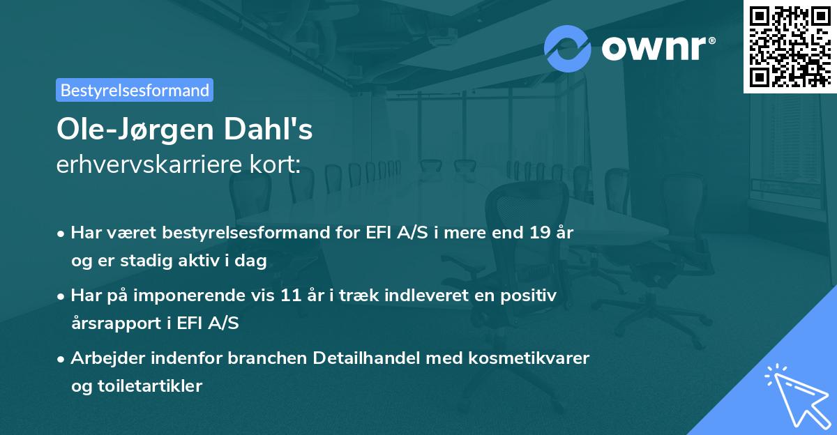 Ole-Jørgen Dahl's erhvervskarriere kort