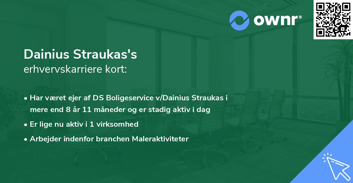 Dainius Straukas's erhvervskarriere kort