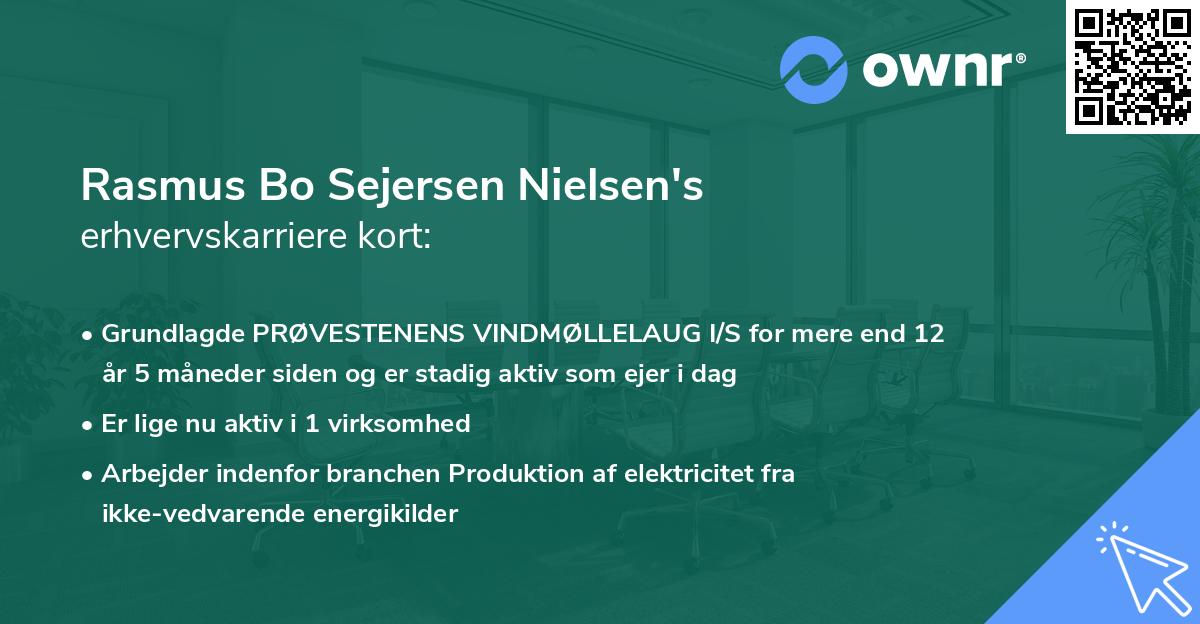 Rasmus Bo Sejersen Nielsen's erhvervskarriere kort