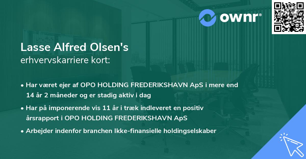 Lasse Alfred Olsen's erhvervskarriere kort