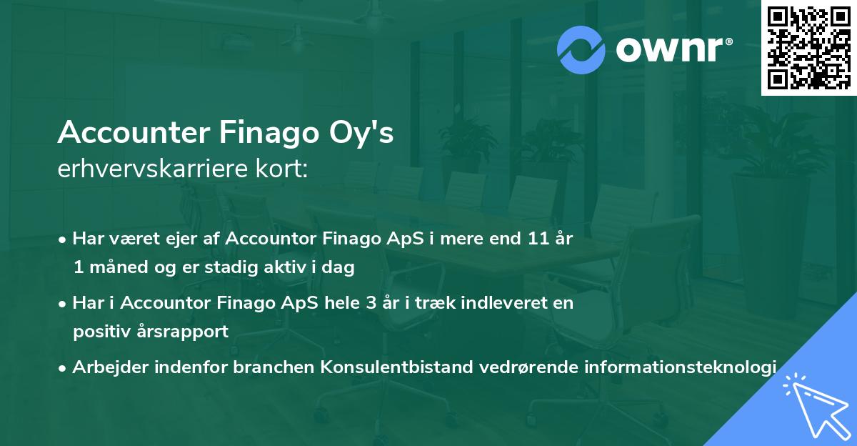 Accounter Finago Oy's erhvervskarriere kort