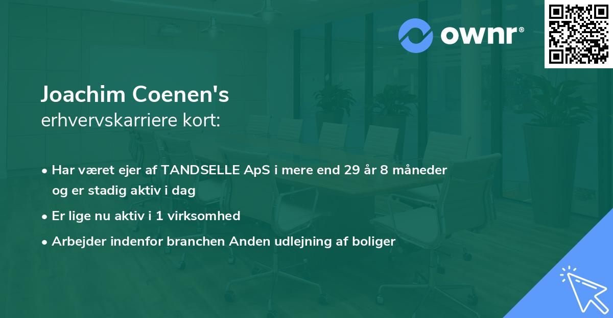Joachim Coenen's erhvervskarriere kort