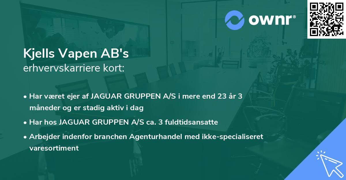 Kjells Vapen AB's erhvervskarriere kort