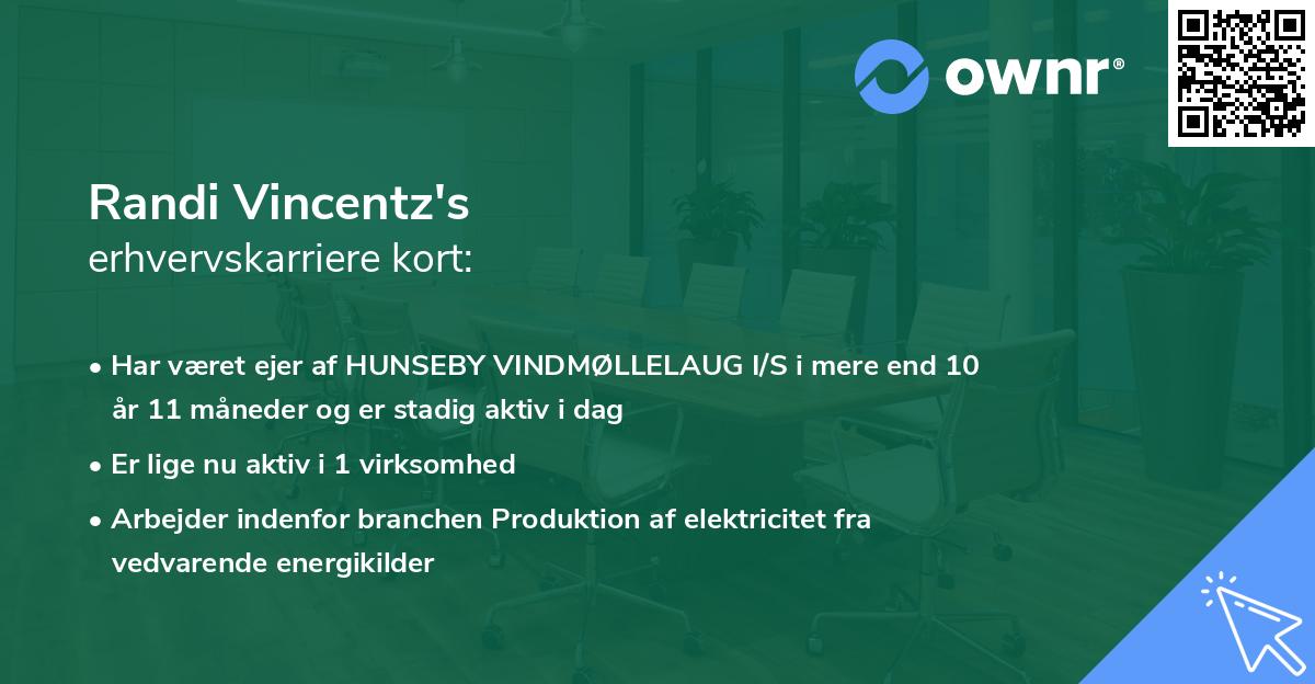 Randi Vincentz's erhvervskarriere kort