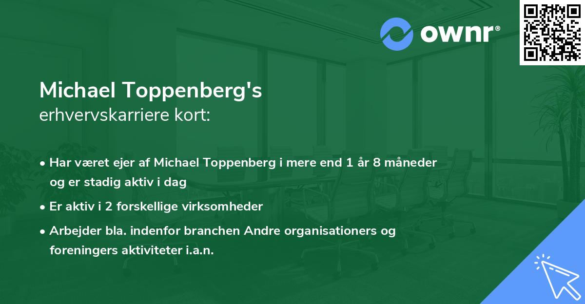 Michael Toppenberg's erhvervskarriere kort