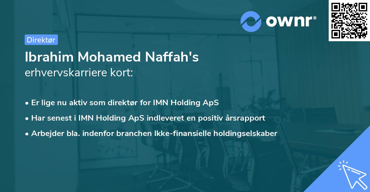 Ibrahim Mohamed Naffah's erhvervskarriere kort